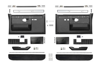 1981-87 Chevy GMC Truck OE Style Door Panel Kit - with Power Windows &amp; Locks; Black
