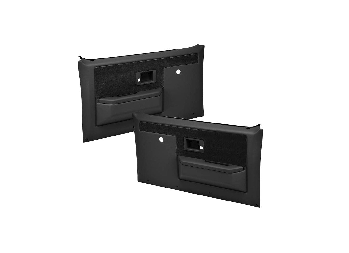 1981-91 Chevy GMC C/K 10 Truck Door Panels Without Power or Locks;  Black
