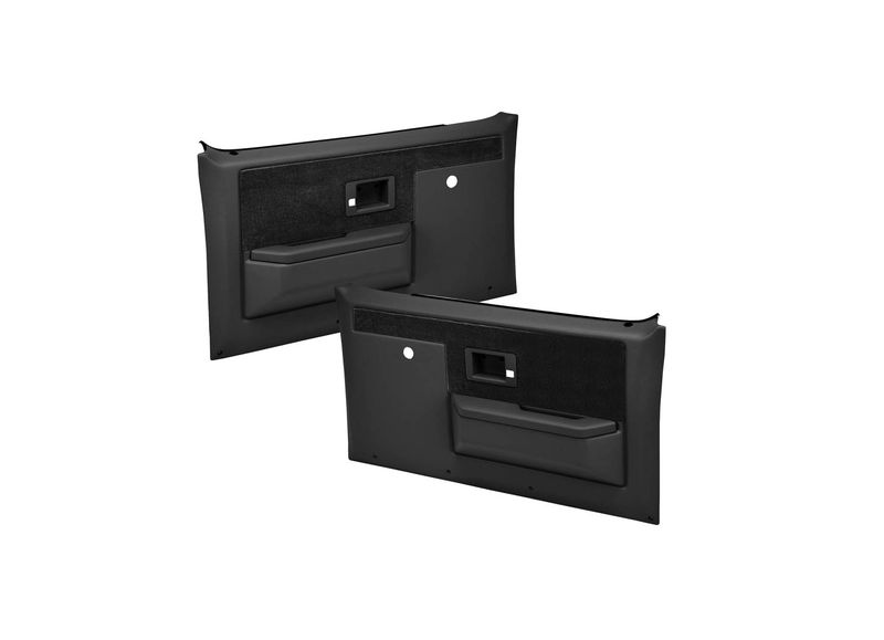 1981-91 Chevy GMC C/K 10 Truck Door Panels Without Power or Locks;  Black