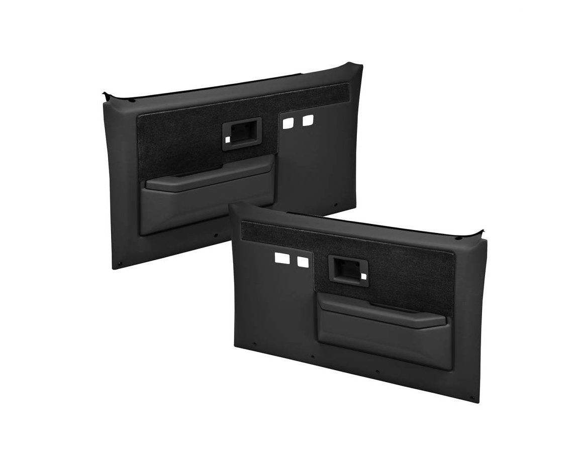 1981-91 Chevy GMC C/K 10 Truck Door Panels With Power and Locks;  Black