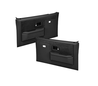 1981-91 Chevy GMC C/K 10 Truck Door Panels With Power Windows; Black