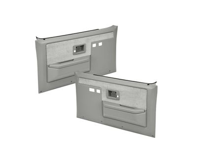 1981-91 Chevy GMC C/K 10 Truck Door Panels With Power or Locks; Light Gray