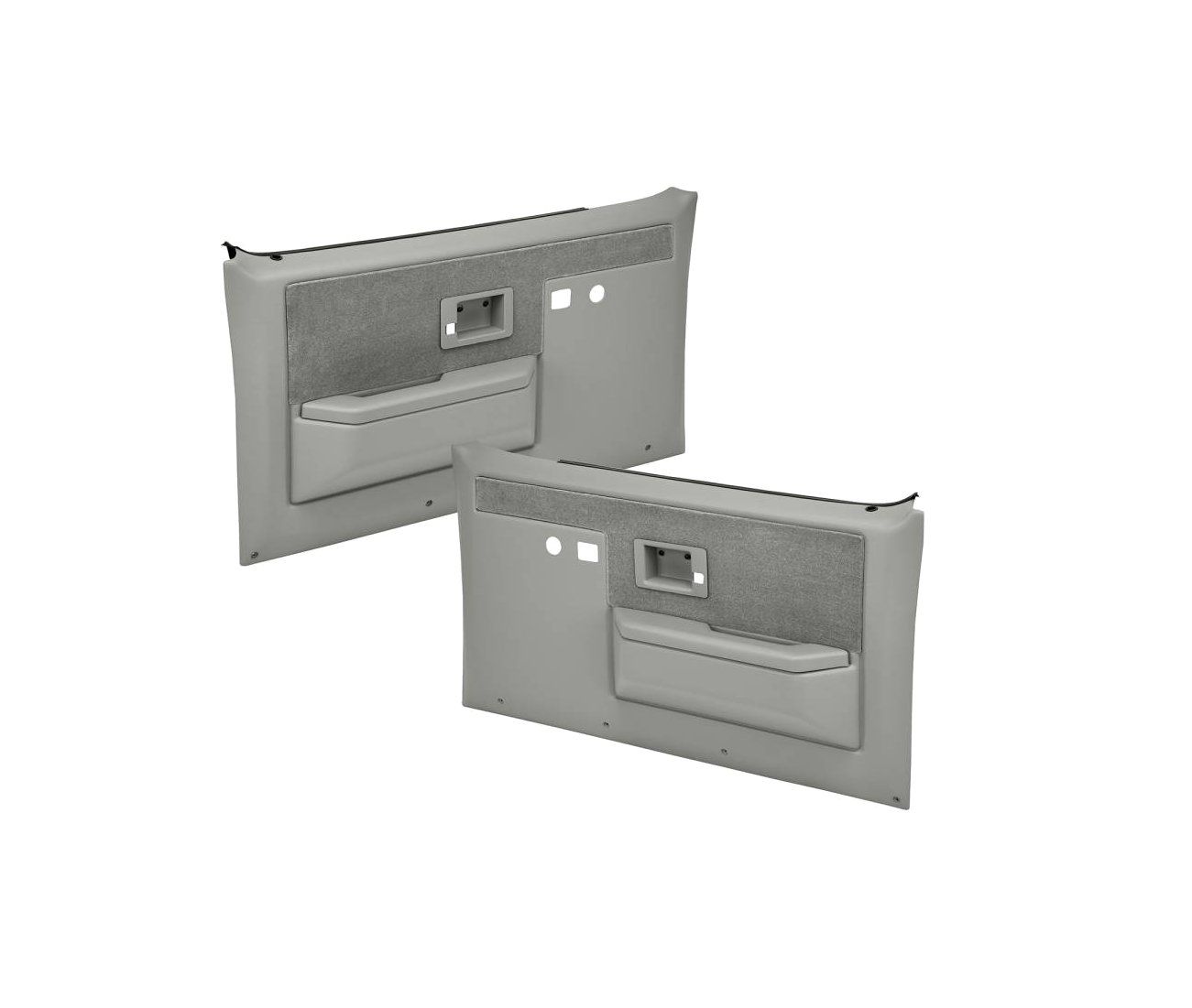 C/K 10 Truck Door Panels With Power Locks &amp; Manual Windows; Light Gray