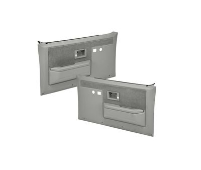 C/K 10 Truck Door Panels With Power Locks &amp; Manual Windows; Light Gray