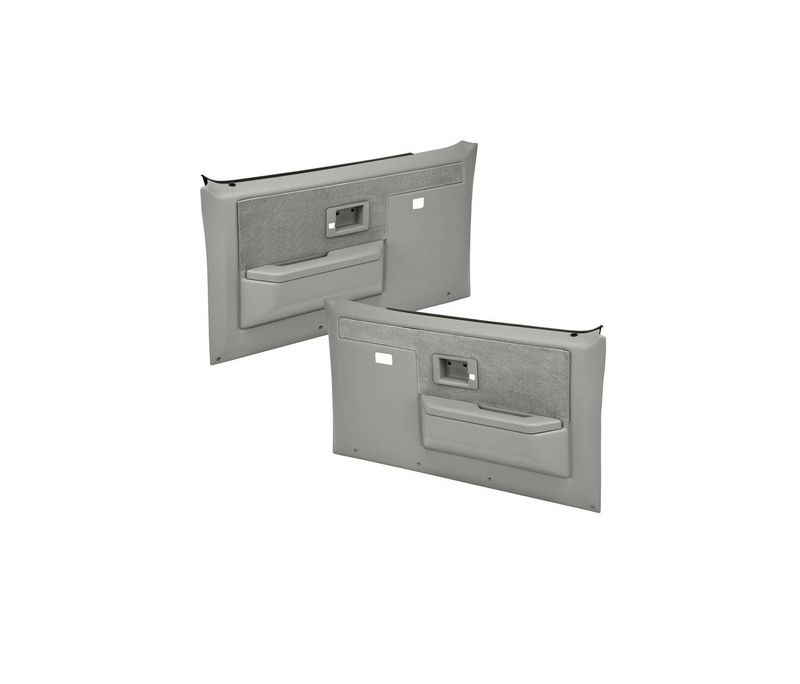 C/K 10 Truck Door Panels With Power Windows; Light Gray