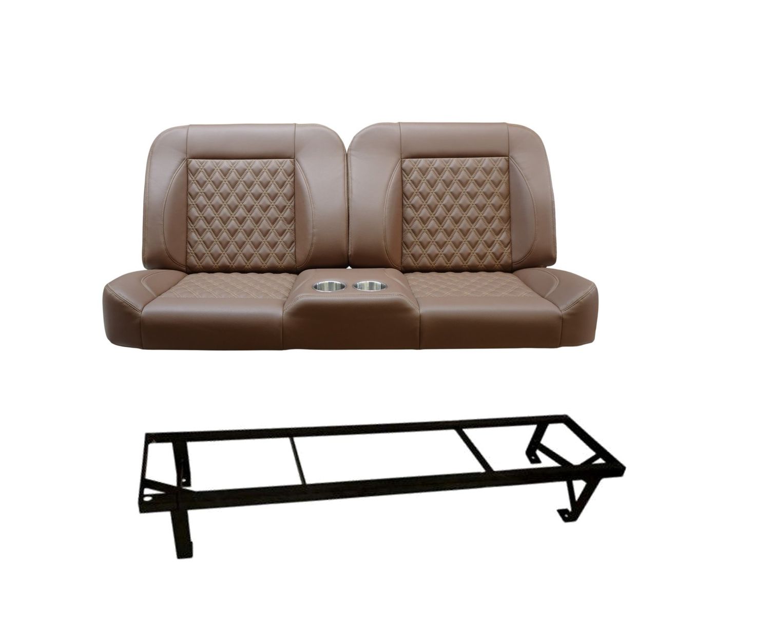 Distinctive Industries CTX60 Split Back Custom Seat w/ Mounting Bracket, 1960-87 Chevy GMC Truck - Diamond Inserts
