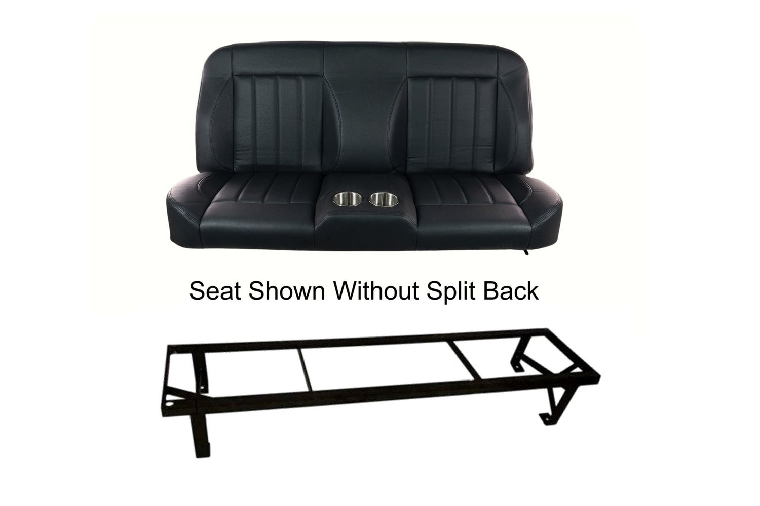 Distinctive Industries CTX60 Split Back Custom Seat w/ Mounting Bracket, 1960-87 Chevy GMC Truck - Vertical Inserts