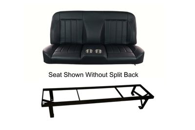 Distinctive Industries CTX60 Split Back Custom Seat w/ Mounting Bracket, 1960-87 Chevy GMC Truck - Vertical Inserts