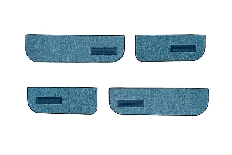1975-91 Chevy GMC C/K/R Crew Cab Suburban; 4-Door Carpet Panel 4-Piece Set (Med Blue) with 32-Piece Screw Kit