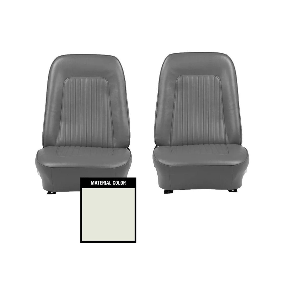 1967-68 Camaro Pre-Assembled Front Bucket Seats with Standard White Upholstery