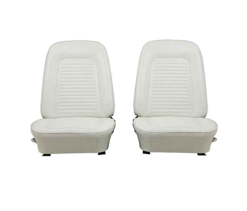 1969 Camaro Pre-Assembled Front Bucket Seats with Standard White Upholstery