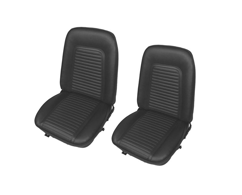 1969 Camaro Pre-Assembled Front Bucket Seats with Standard Black Upholstery