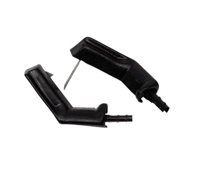 1967 Camaro; 1967 Firebird Door Jamb Windlace Molding Top End Cap- Pair - Black