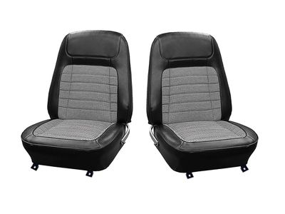 1968 Camaro Pre-Assembled Front Bucket Seats with Houndstooth Upholstery - Choose Color