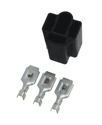 Sealed Beam Head Lamp Plastic Connector with (3) 59 Series Terminals; 3-Way Connector