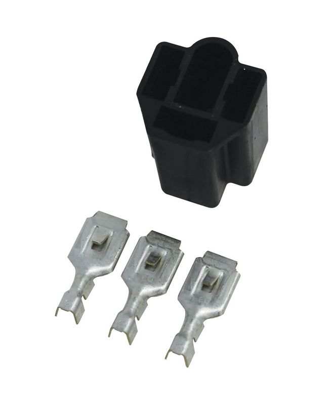 Sealed Beam Head Lamp Plastic Connector with (3) 59 Series Terminals; 3-Way Connector