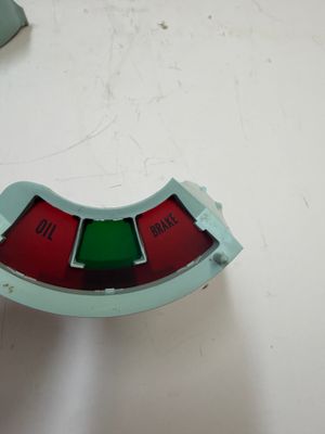 1968 Camaro Dash Speedometer Plastic Filler with Warning Light Lens, OIL and BRAKE; Original GM