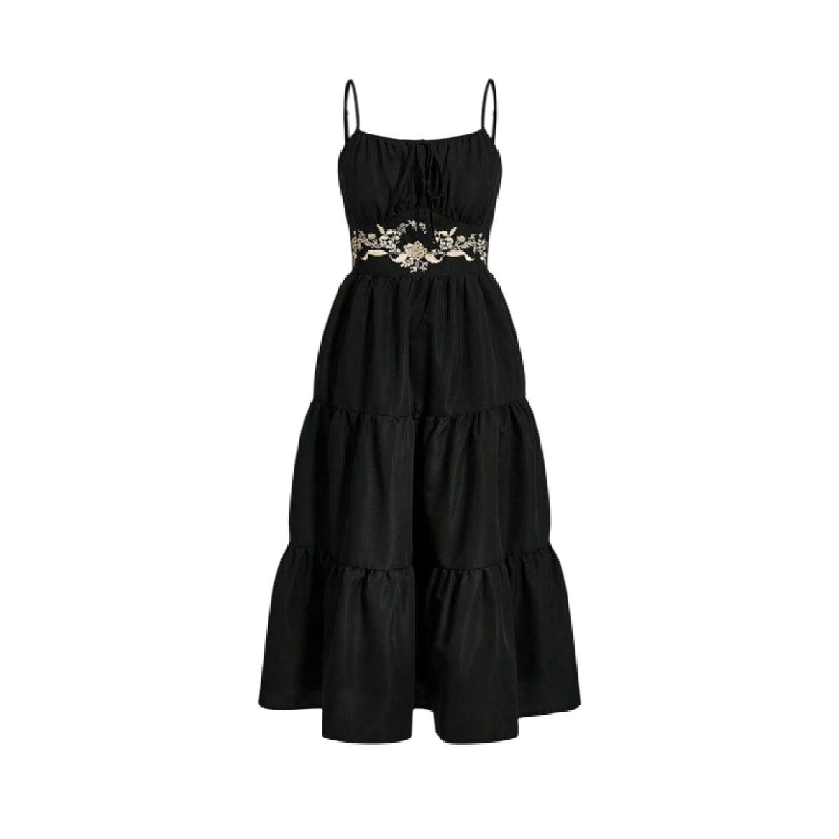 Vestido largo de estilo gotico con un diseño detallado