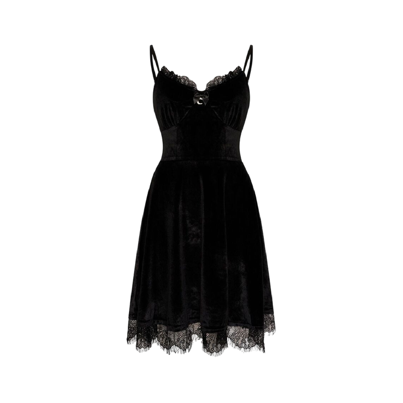 Vestido de terciopelo con diseño
