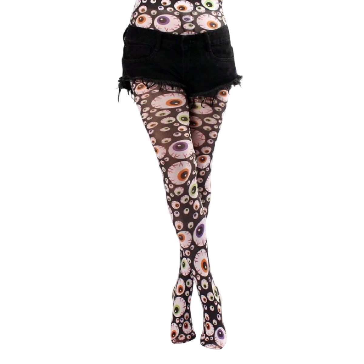 Medias Vintage con Estampado de Ojos