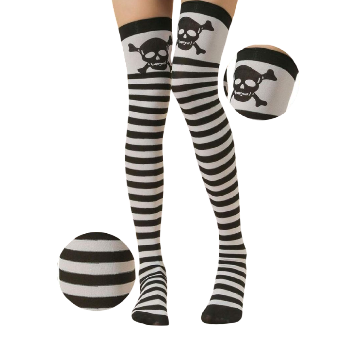 Medias con Calaveras y Líneas