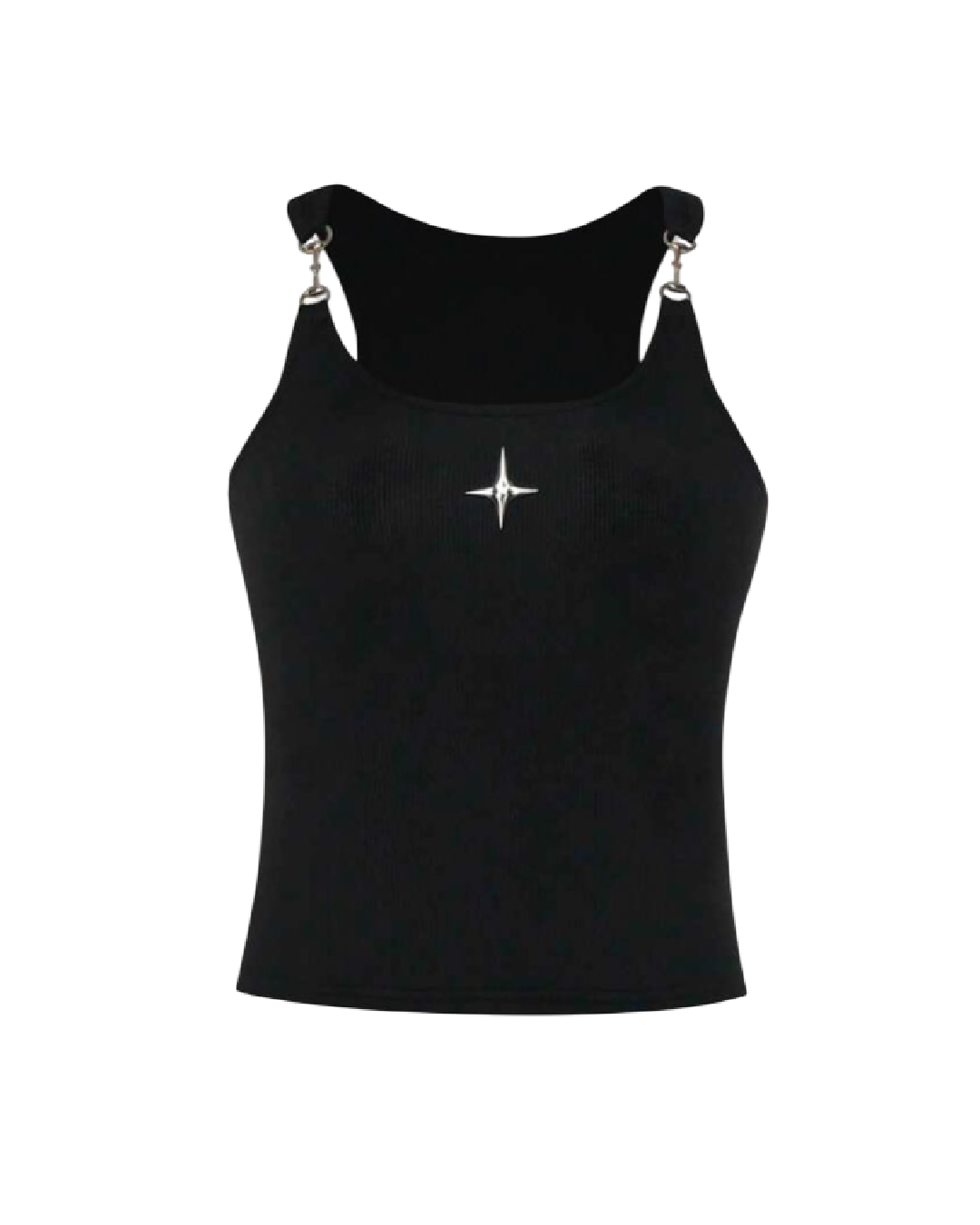 Top de tirantes con cadena y estampado de estrellas