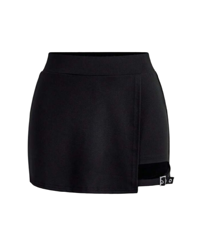 Falda pantalón con hebilla decorativa