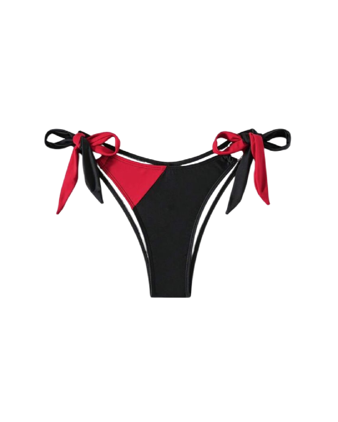 Bikini bottom negro y rojo