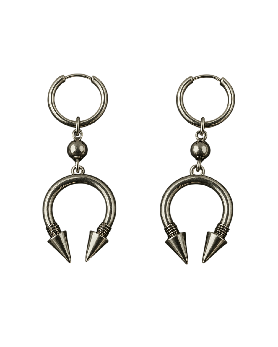 Aretes de púas – estilo industrial
