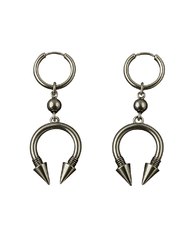 Aretes de púas – estilo industrial