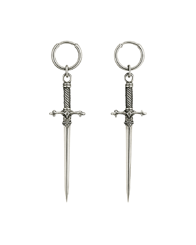 Aretes de espada grande