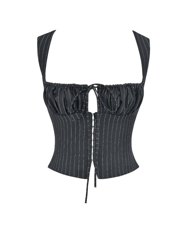 Bustier con corte asimétrico