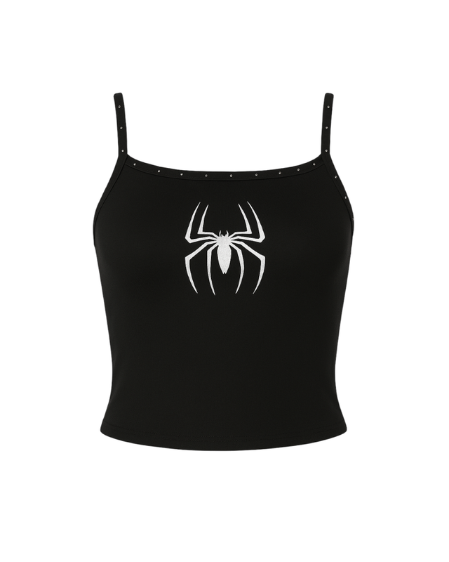 Top con estampado de araña