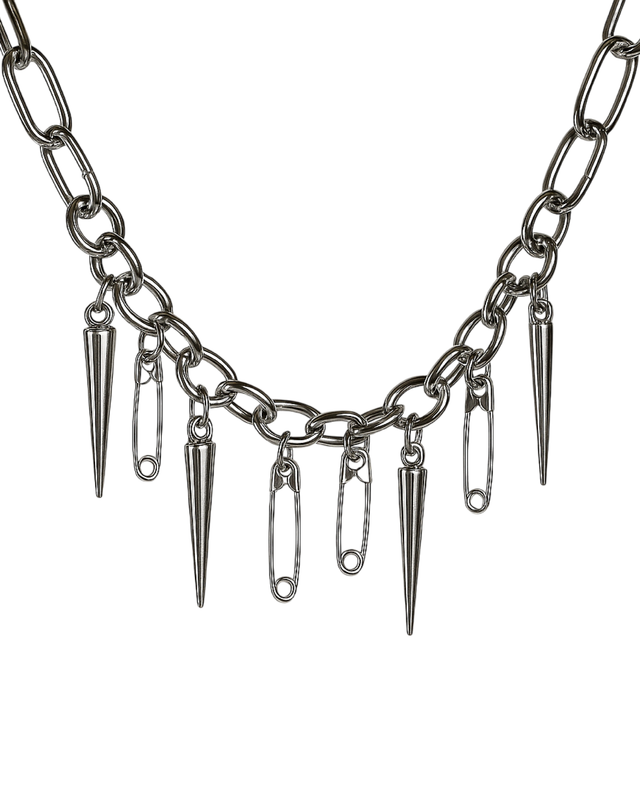 Cadena con púas y ganchos