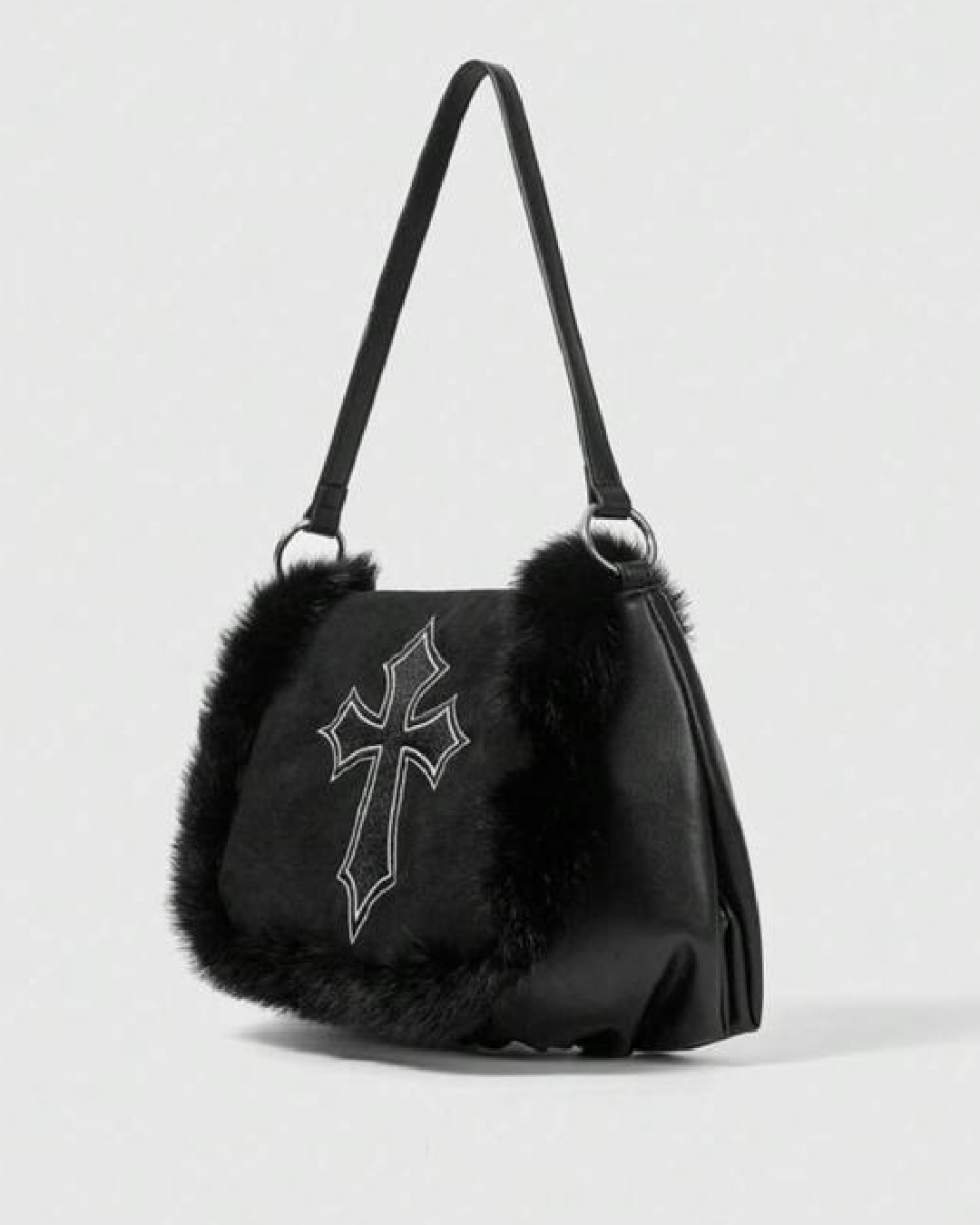Bolso de Hombro con Cruz Bordada