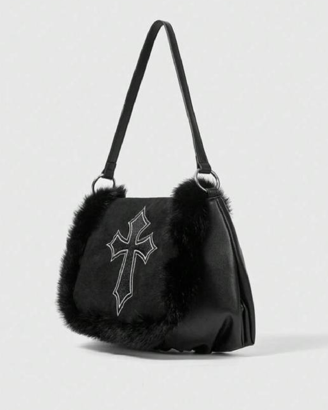 Bolso de Hombro con Cruz Bordada