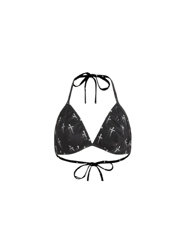 Top tipo bikini con diseño de cruces