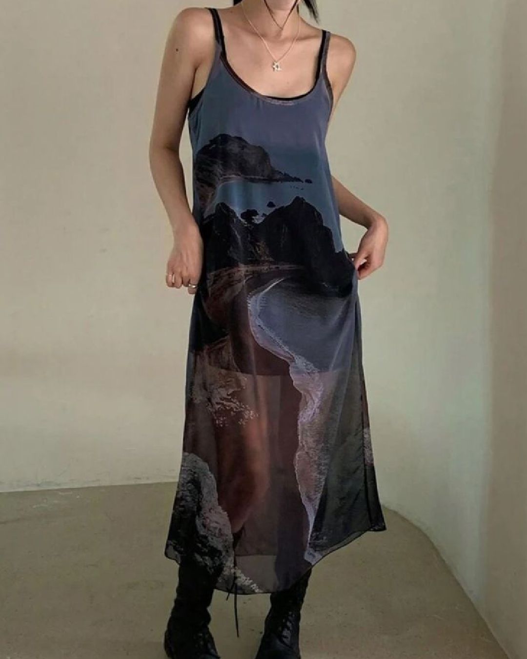 Vestido semitransparente