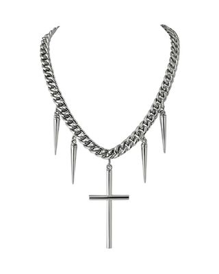 Collar chunky con espadas y cruz colgante