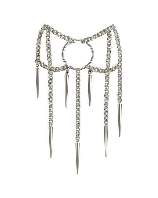Collar en capas con caída larga y diseño de púas