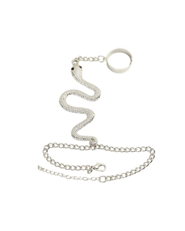 Pulsera con diseño de anillo de serpiente
