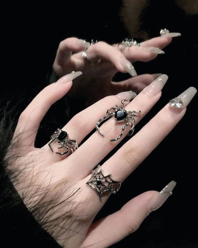 Set de anillos con diseño de araña – Ajustables