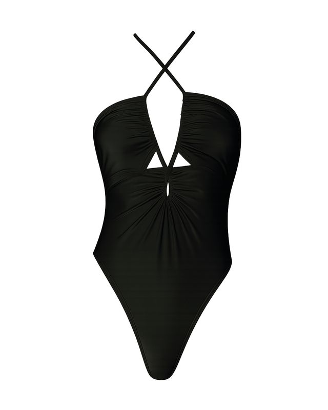 Body Halter con Cordón Frontal y Espalda Abierta