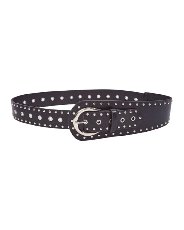 Cinturón con aplicaciones metálicas estilo boho