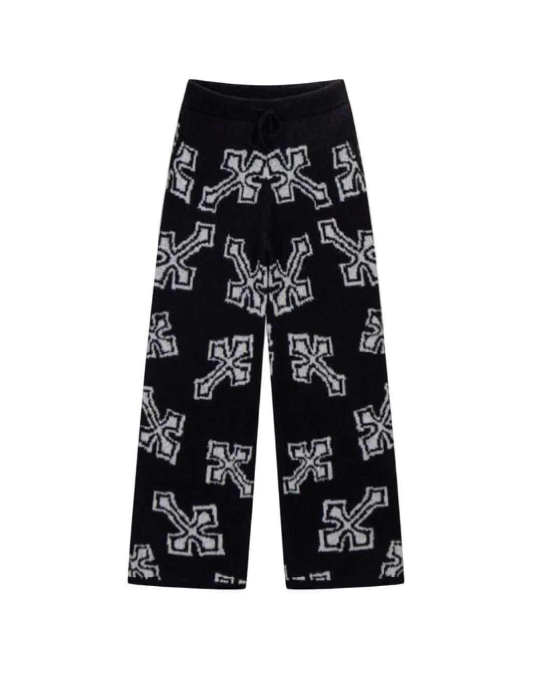 Pantalón stretch con cruces