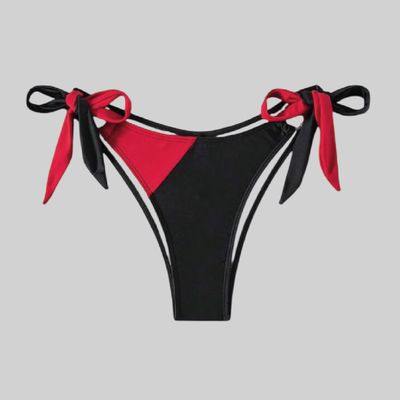 Bikini bottom negro y rojo