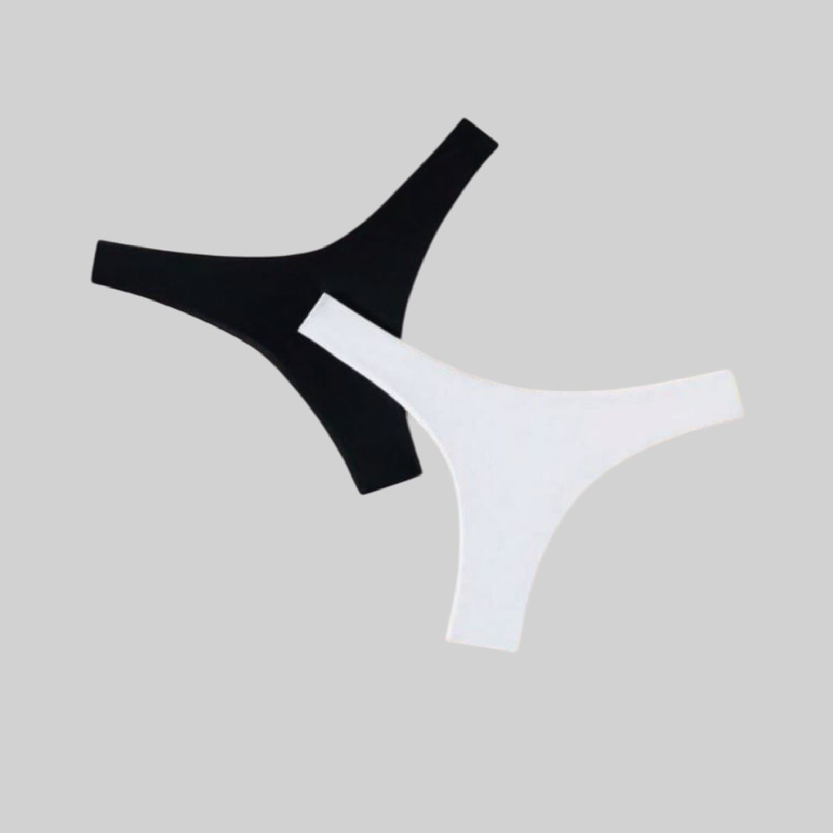 Bikini bottom en negro y blanco (pack de 2 piezas)