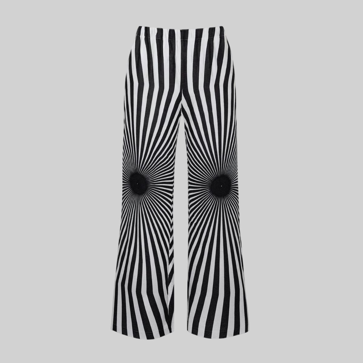 Pantalón de corte campana con diseño en espiral