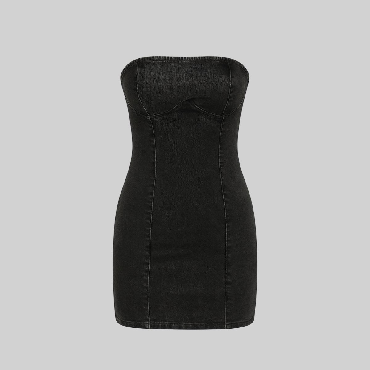 Vestido corto tubo en mezclilla