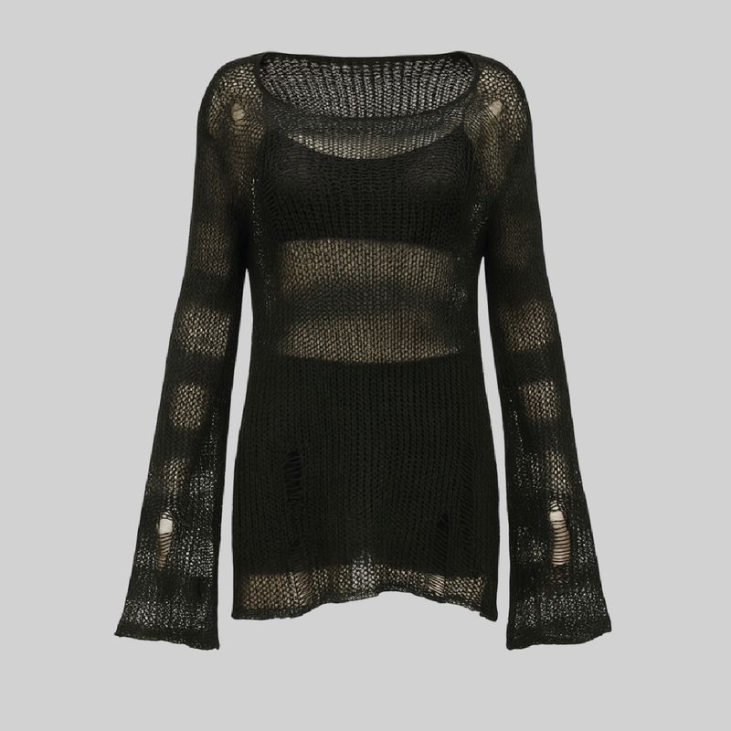 Vestido suéter con hombros caídos
